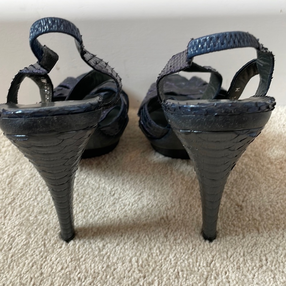 Stuart Weitzman Python Animal Print Slingback San… - image 5